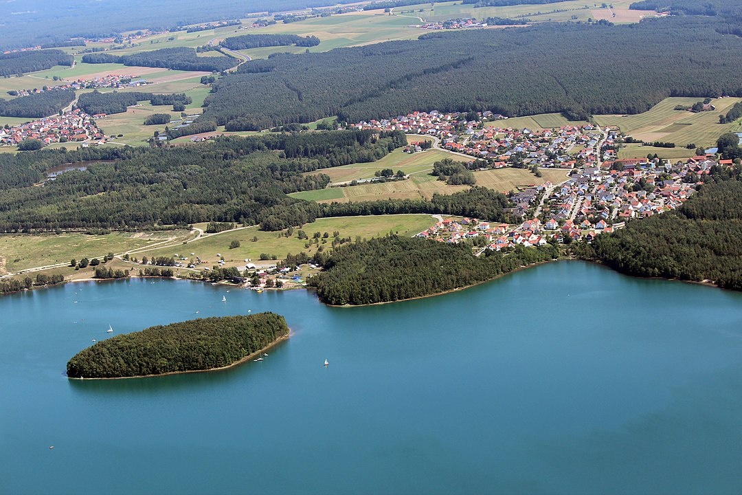 Lufaufnahme Steinberg mit Steinberger See - Steinberg am See in der ErlebnisRegion Oberpfälzer Wald